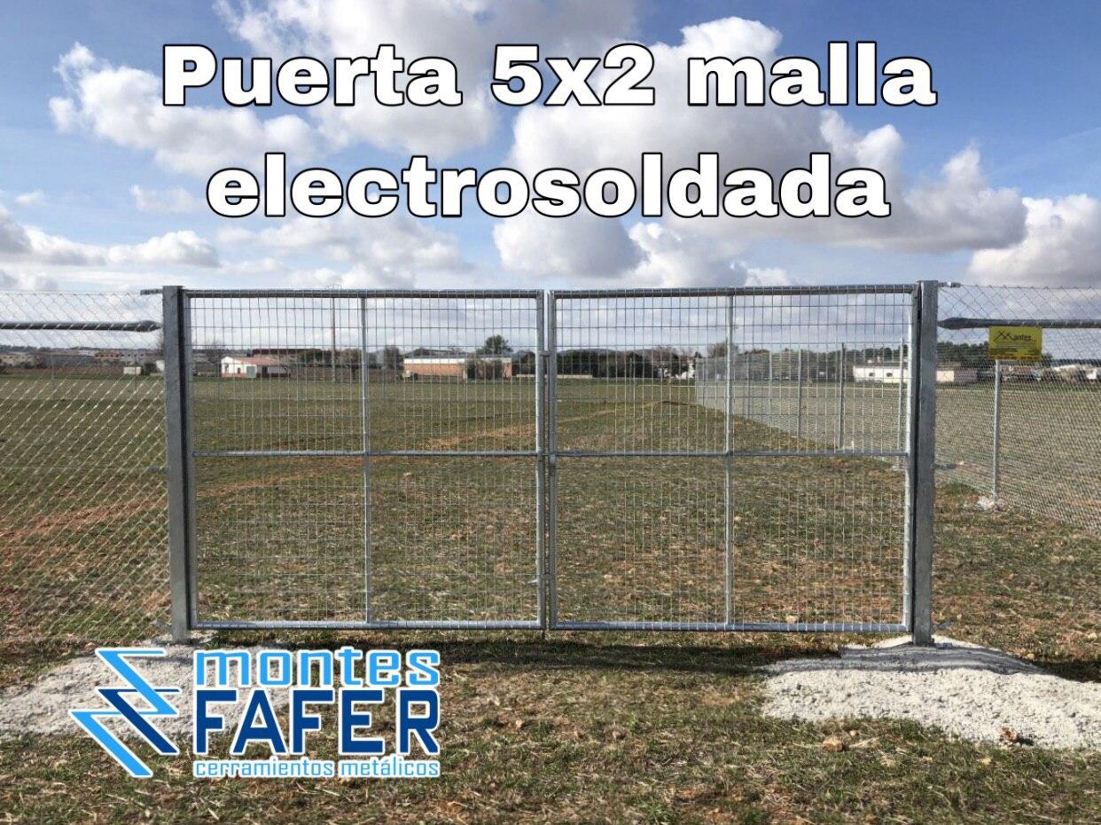 Puerta 5x2 metros con malla electrosoldada MontesFafer