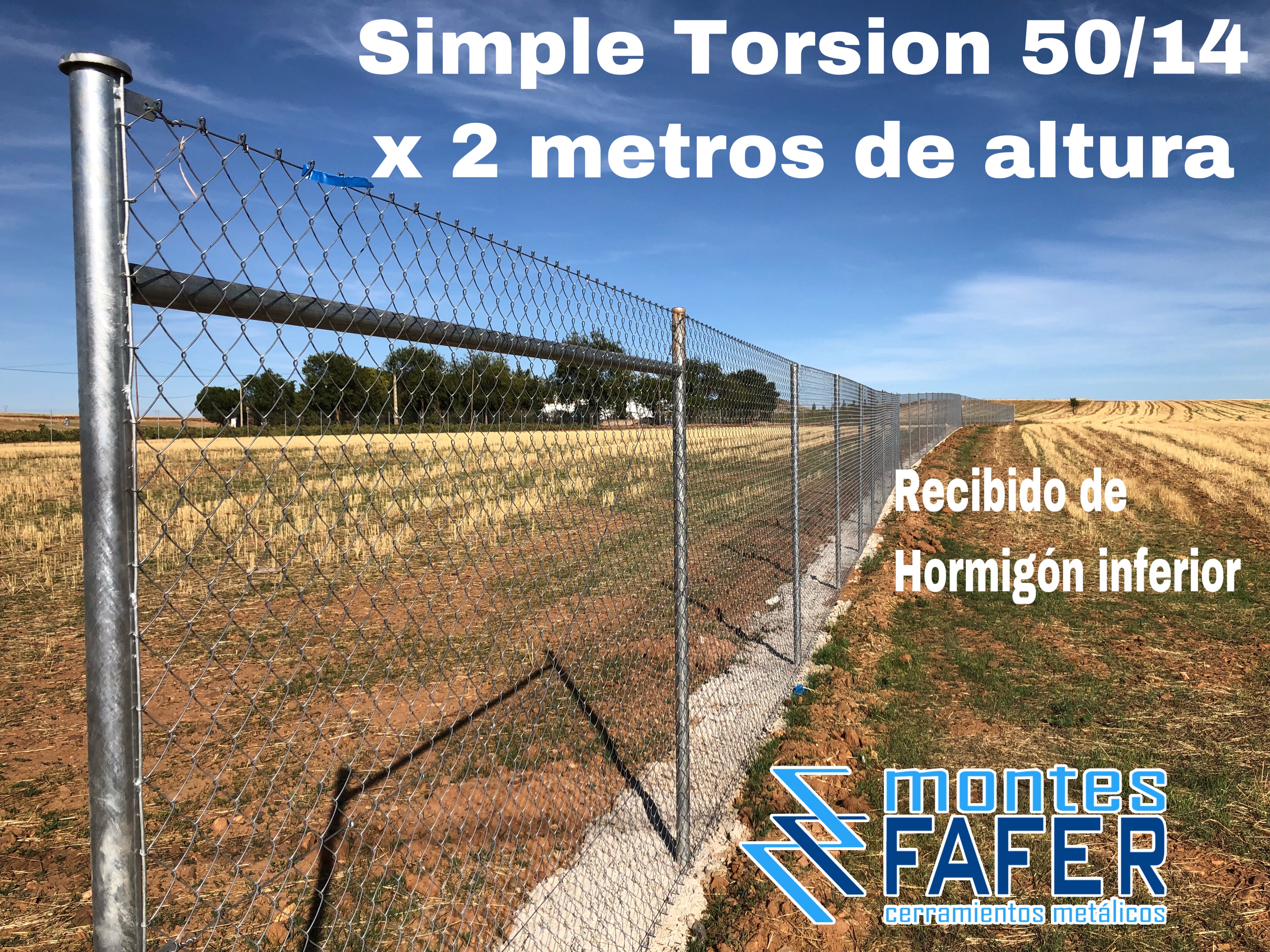 Simple torsion postes rectos rescibido hormigon inferior MontesFafer