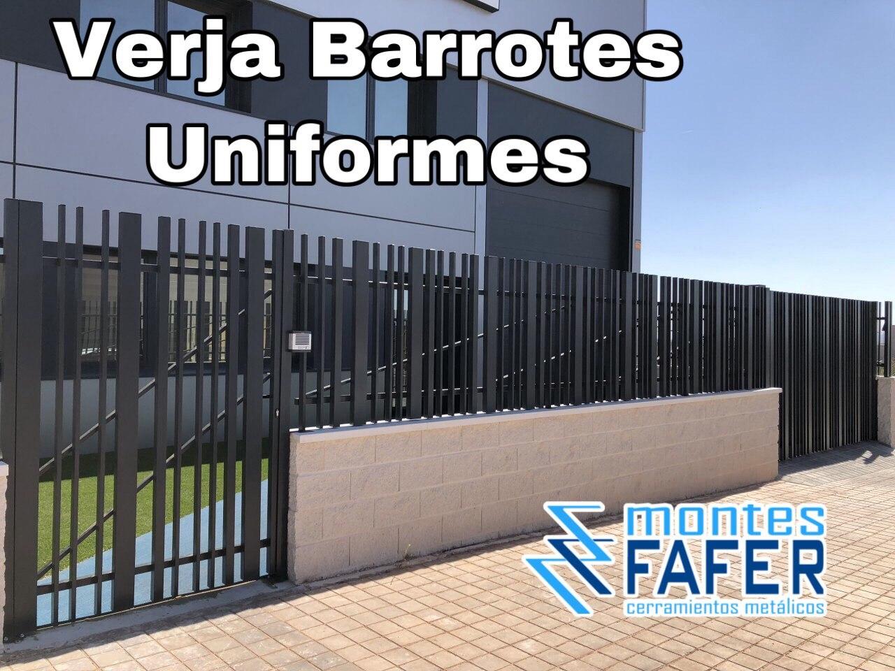 Verja diseño barrotes uniformes MontesFafer